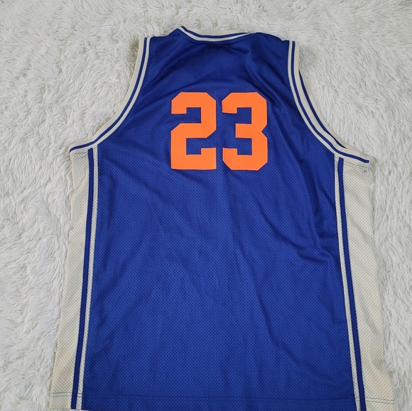 Nike  Air Jordan 5 Legacy Jersey Sleeveless Tank Blue/Orange Size XXL - Picture 6 of 6